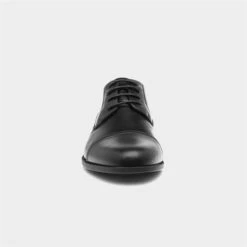 Beckett Byrne Mens Black Gibson Style Lace Up Shoe