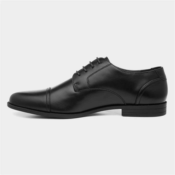 Beckett Byrne Mens Black Gibson Style Lace Up Shoe - Image 2
