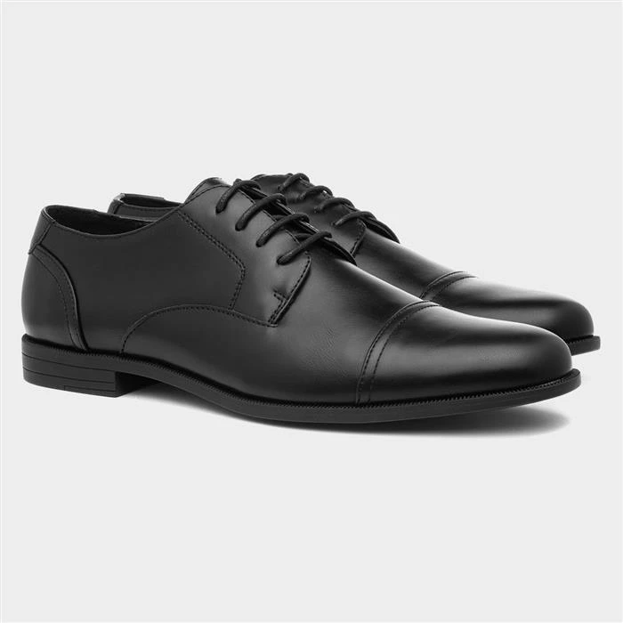 Beckett Byrne Mens Black Gibson Style Lace Up Shoe - Image 5
