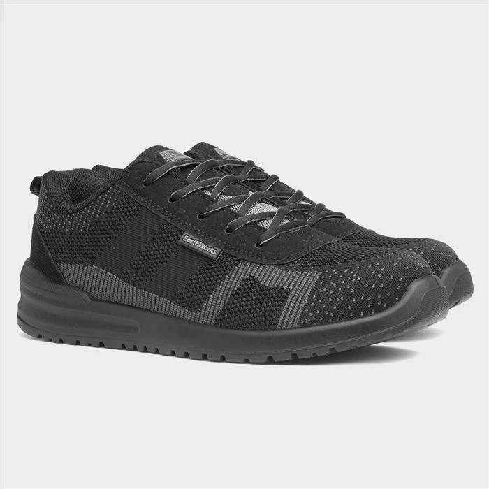 EarthWorks Chisel Adults Black Lace Up Safety Shoe - Image 5