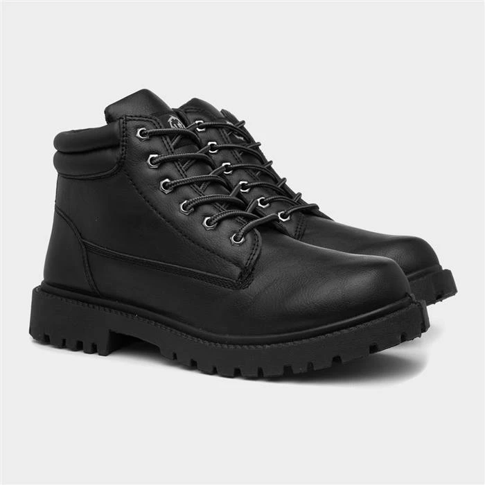 Urban Territory Mens Black Lace Up Boot - Image 5