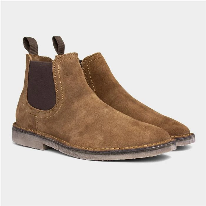 Hush Puppies Shaun Mens Tan Suede Chelsea Boot - Image 5
