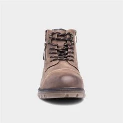 Relife Chris Mens Cognac Brown Zip Up Boot