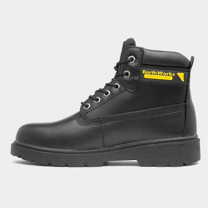 EarthWorks Hammer Mens Lace Up Black Safety Boot - Image 2
