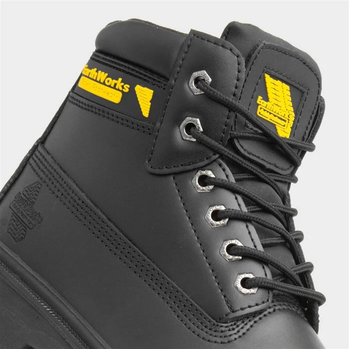 EarthWorks Hammer Mens Lace Up Black Safety Boot - Image 4