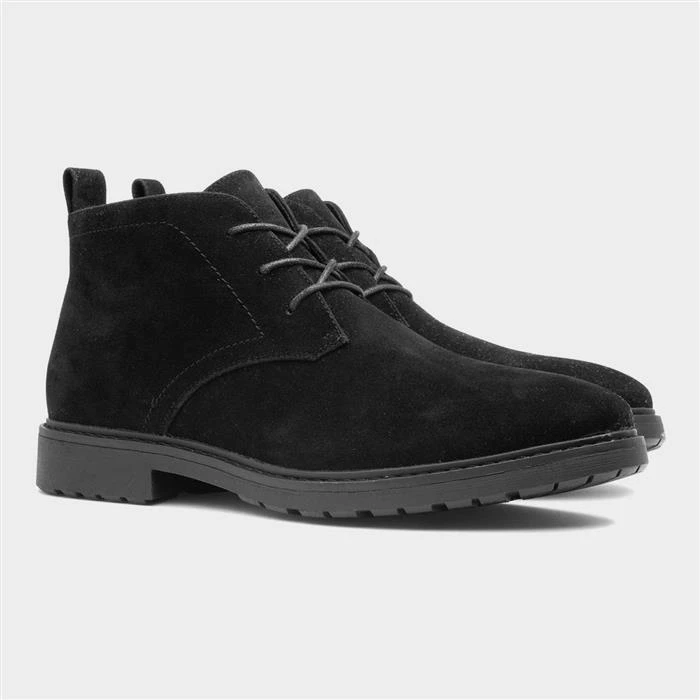 Beckett Barker Mens Black Lace Up Desert Boot - Image 5