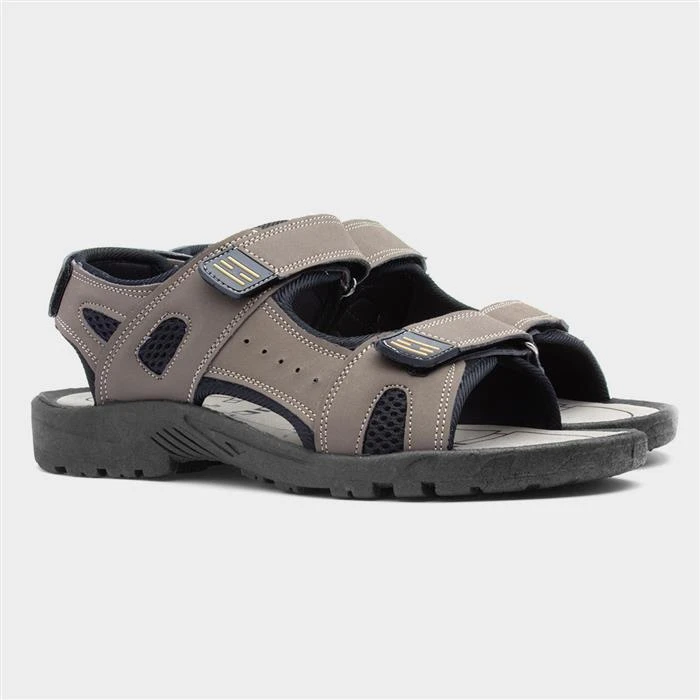 Red Fish Mens Brown Triple Easy Fasten Sandal - Image 5