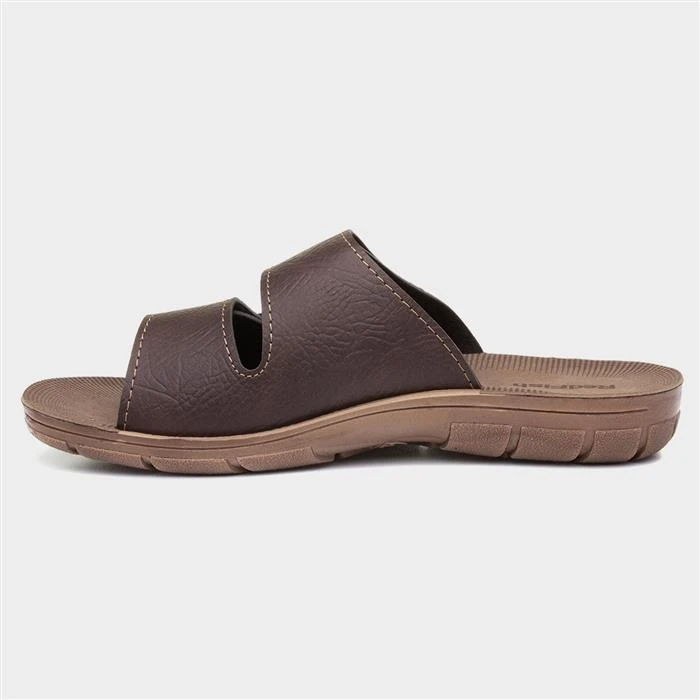 Red Fish Mens Brown Mule Sandal - Image 2