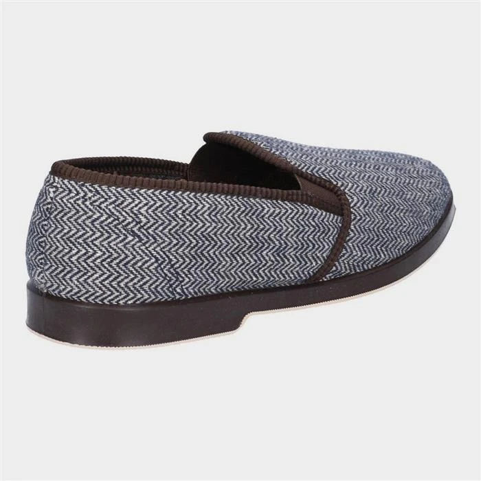 GBS Mens Stafford Twin Gusset Slipper In Brown - Image 2