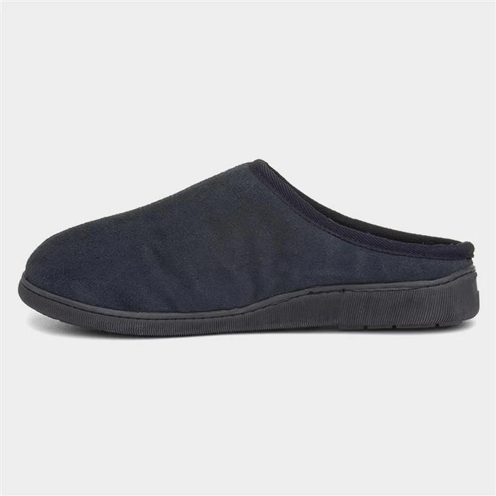 Hush Puppies Ashton Mens Navy Suede Mule Slipper - Image 2