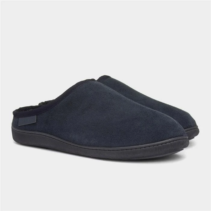 Hush Puppies Ashton Mens Navy Suede Mule Slipper - Image 5