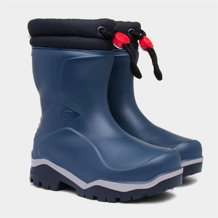 Dunlop Blizzard Kids Navy Welly K354061 - Image 5
