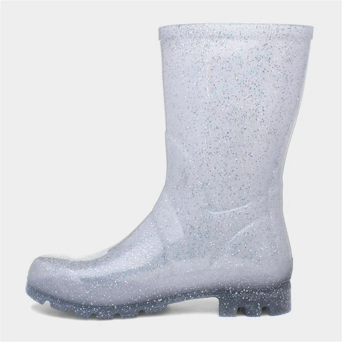 Zone Frost Womens Silver Glitter Welly - Image 2