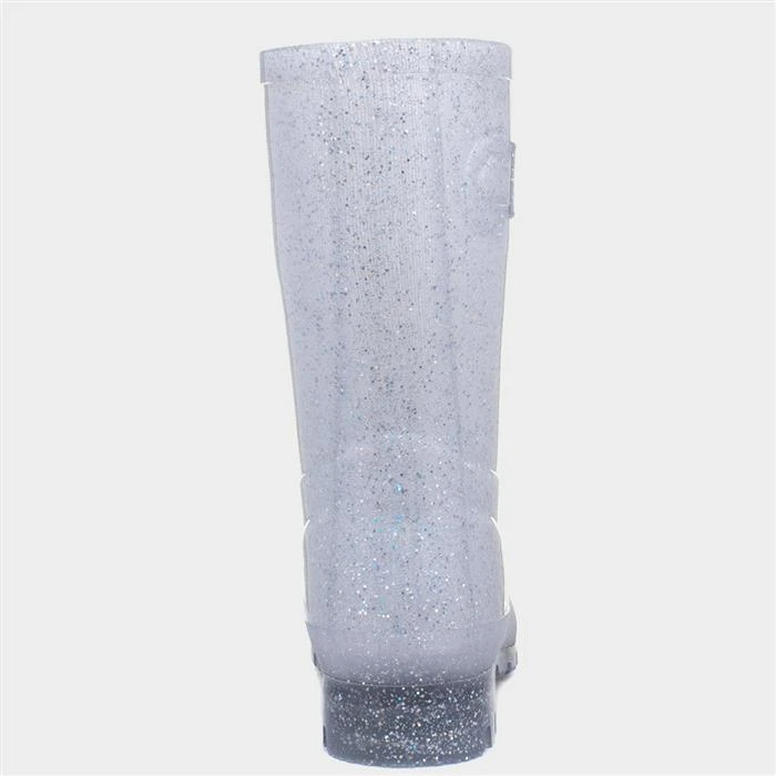 Zone Frost Womens Silver Glitter Welly - Image 3