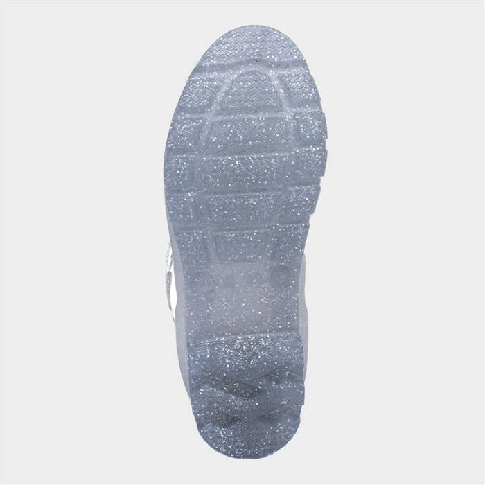 Zone Frost Womens Silver Glitter Welly - Image 4