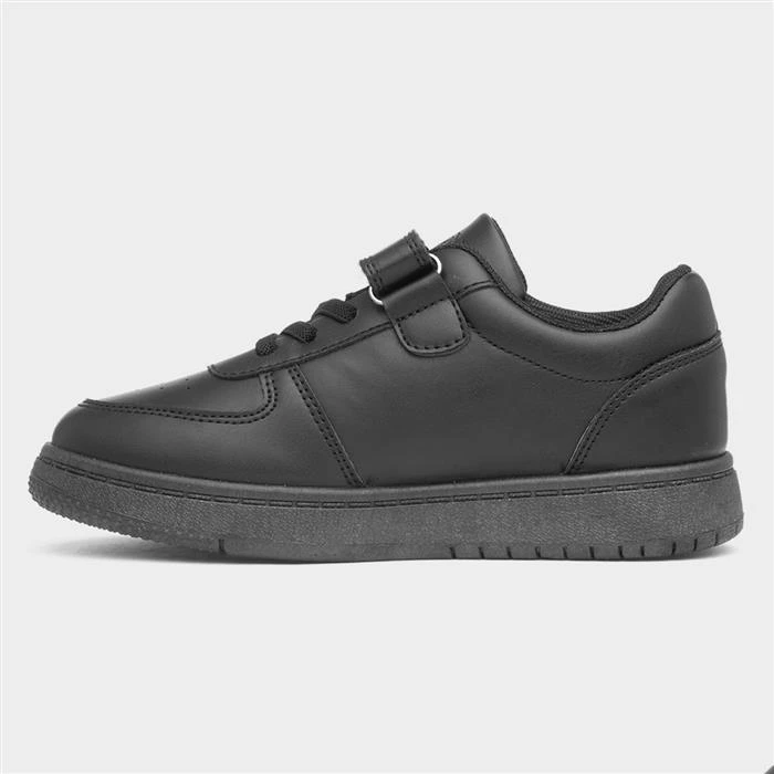 XL Aire Kids Black Easy Fasten Trainer - Image 2