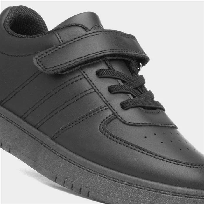 XL Aire Kids Black Easy Fasten Trainer - Image 4