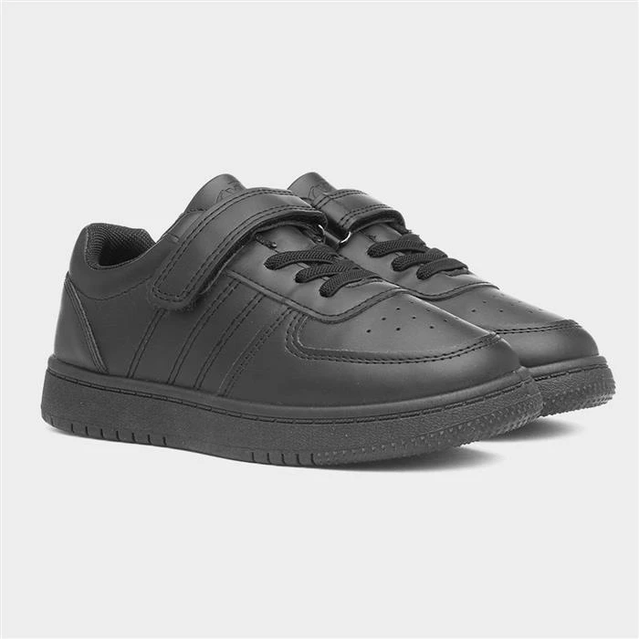 XL Aire Kids Black Easy Fasten Trainer - Image 5