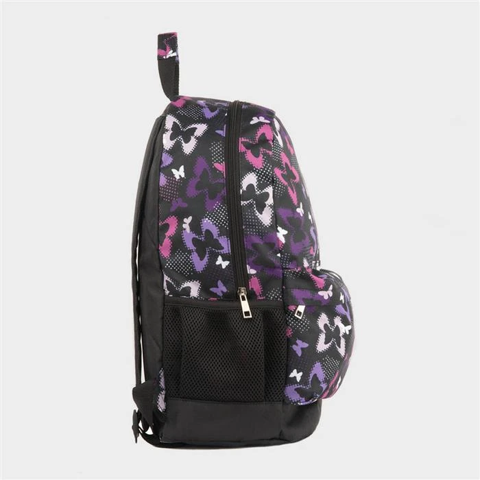 Lilley Morley Black Butterfly Print Backpack - Image 3